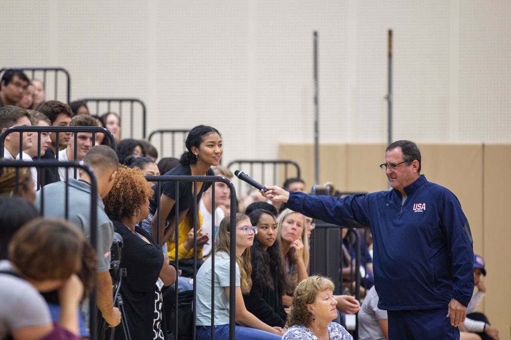 USA Softball Women's National Team visits M.C. Perry High School