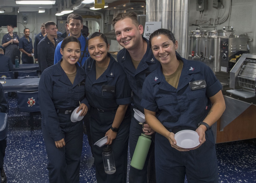 USS Makin Island Chiefs Mess Hosts an Ice Cream Social