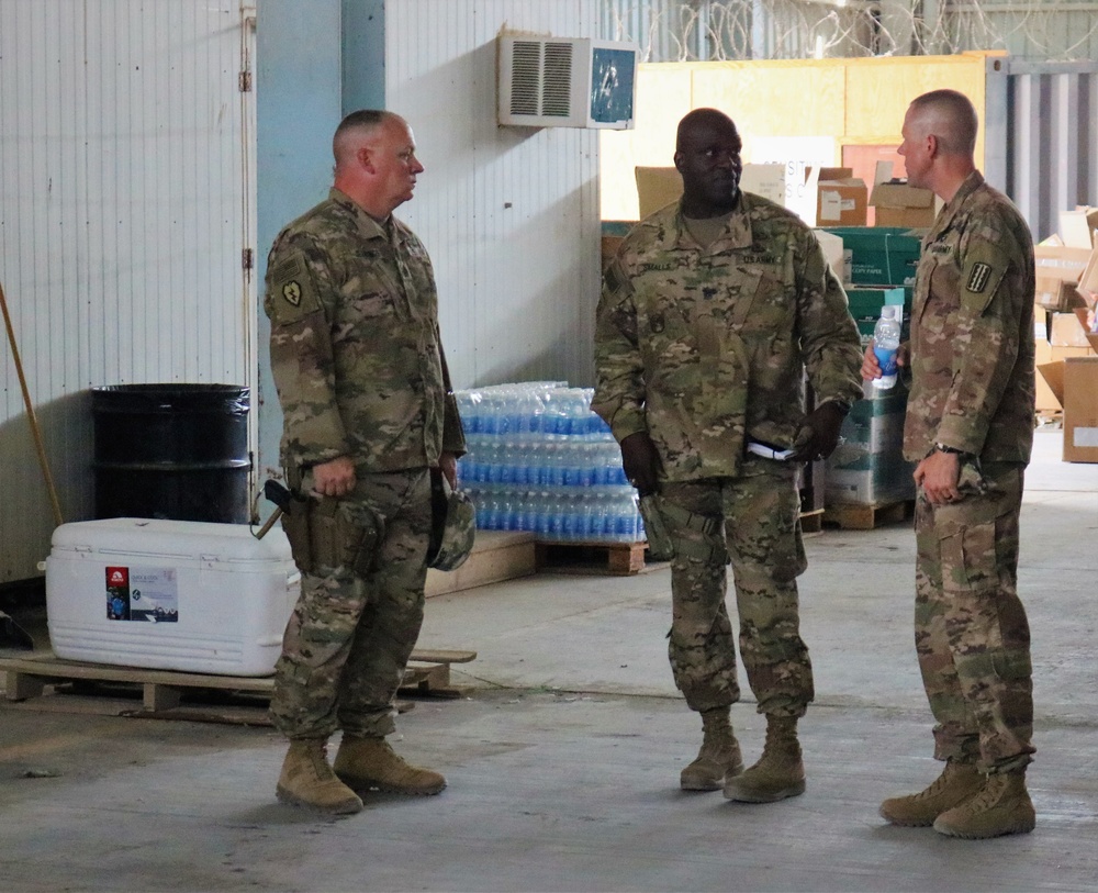 Maj. Gen. John P. Sullivan visits Task Force Cavalier at Camp Taji, Iraq