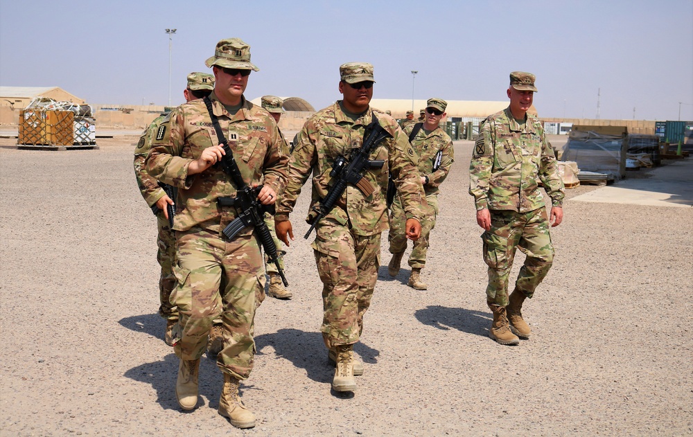 Maj. Gen. John P. Sullivan visits Task Force Cavalier at Camp Taji, Iraq