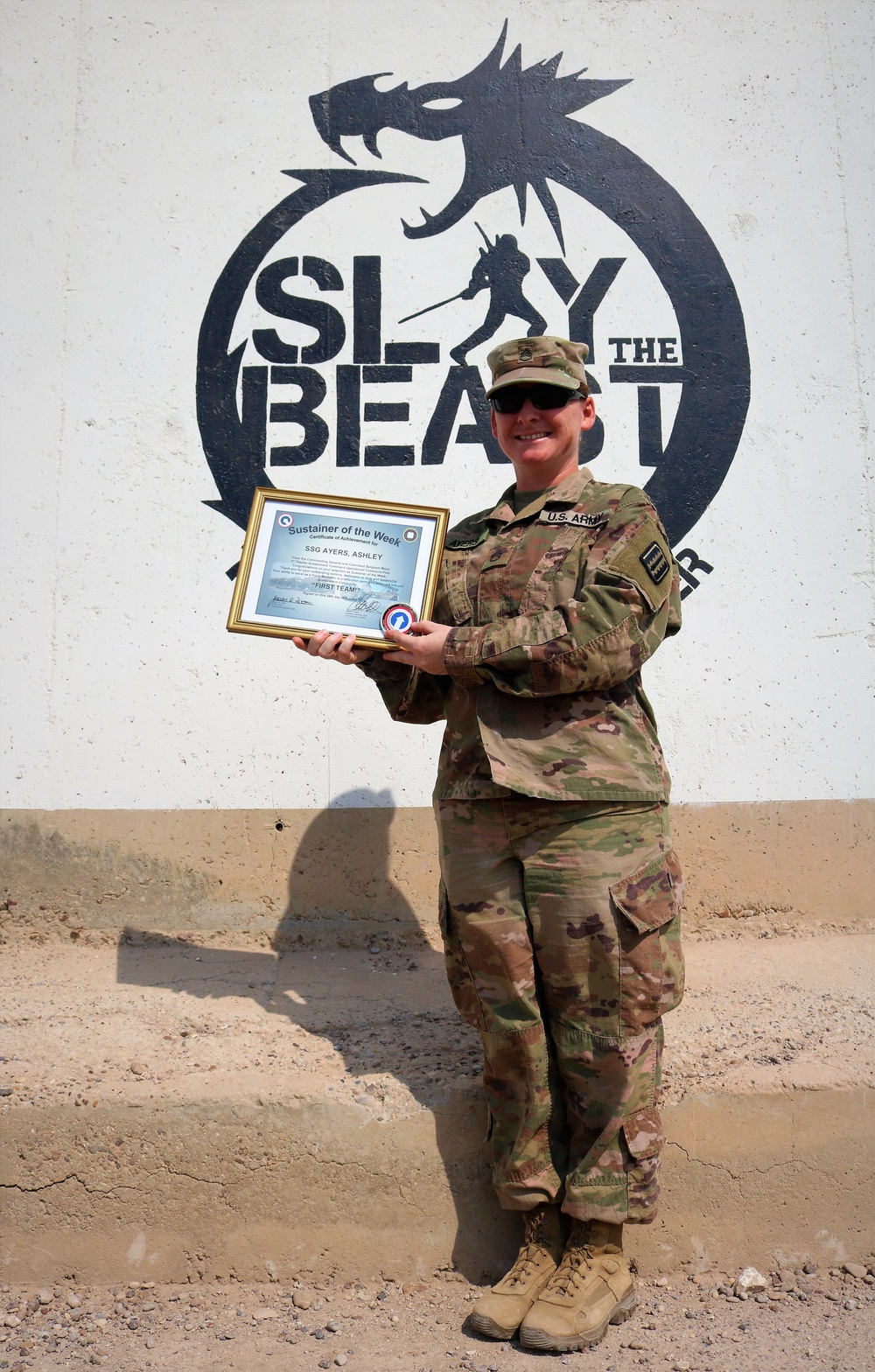 Maj. Gen. John P. Sullivan visits Task Force Cavalier at Camp Taji, Iraq