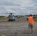 Maxwell AFB receives Navy MH-60R helicopters from Naval Air Station Jacksonville and Naval Station Mayport in advance of Hurricane Dorian