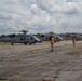 Maxwell AFB receives Navy MH-60R helicopters from Naval Air Station Jacksonville and Naval Station Mayport in advance of Hurricane Dorian