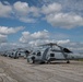 Maxwell AFB receives Navy MH-60R helicopters from Naval Air Station Jacksonville and Naval Station Mayport in advance of Hurricane Dorian