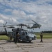 Maxwell AFB receives Navy MH-60R helicopters from Naval Air Station Jacksonville and Naval Station Mayport in advance of Hurricane Dorian