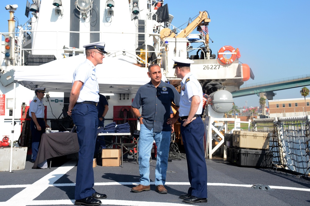 California’s 39th District Congressman Gil Cisneros tour U. S. Coast Guard Cutter Forest Rednour (WPC-1129)