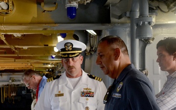 California’s 39th District Congressman Gil Cisneros tour U. S. Coast Guard Cutter Forest Rednour (WPC-1129)