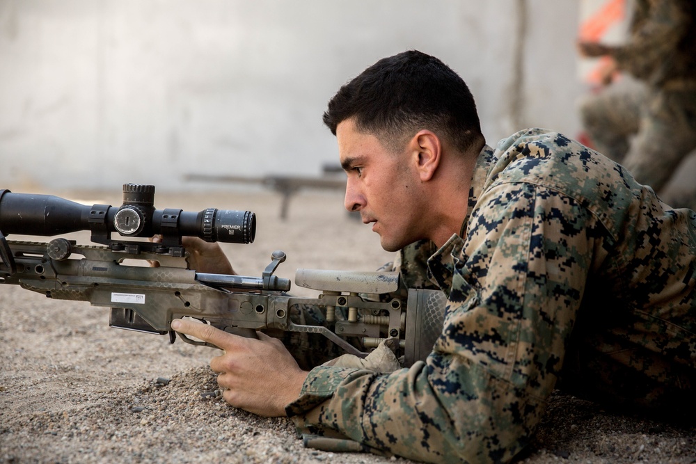 Marines participate in a stress shoot range