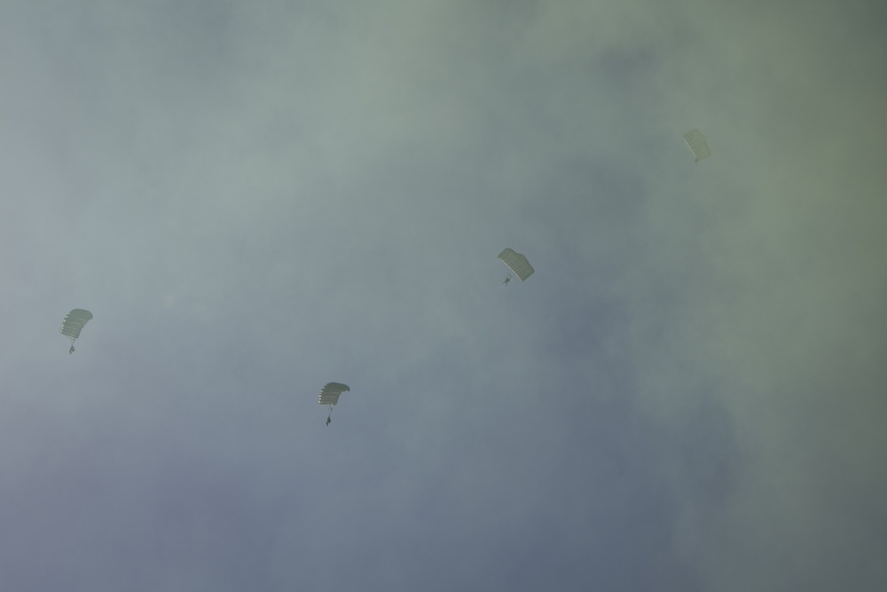 Special Tactics conducts MFF and resupply bundle drop with coalition forces at Eager Lion 19