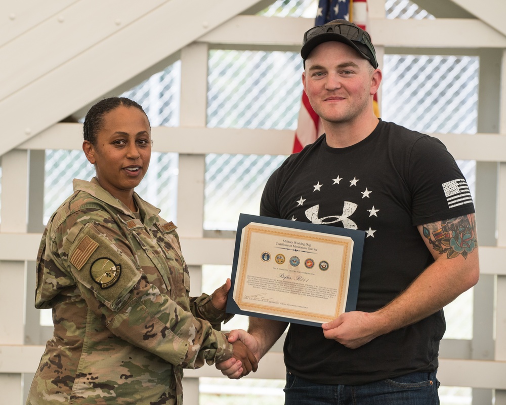 Barksdale Military Work Dogs retire