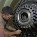 Aviation Machinist Mate performs Fan Blade Loop Inspection