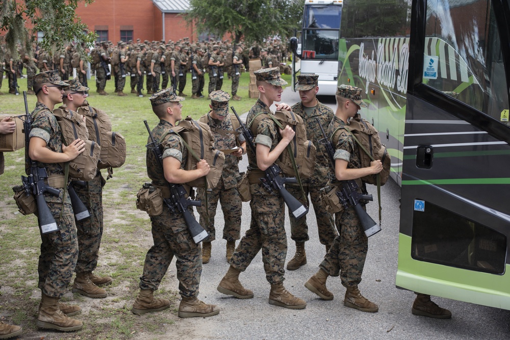 MCRD Parris Island evacuates due to Hurricane Dorian