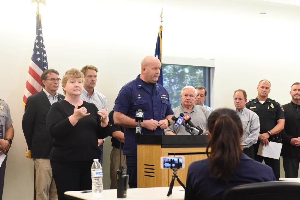 Capt. John Reed, Commander of Coast Guard Sector Charleston delivers safety messages