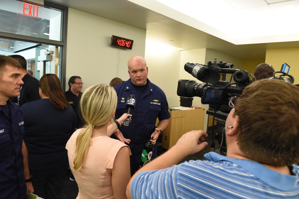 Capt. John Reed, Commander of Coast Guard Sector Charleston delivers safety messages