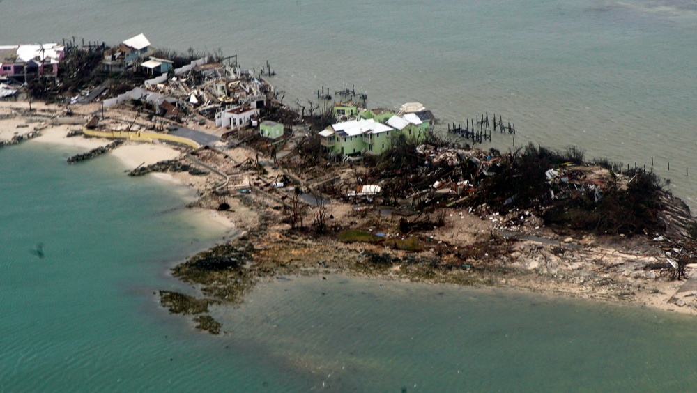Damage in the Bahamas after Hurricane Dorian