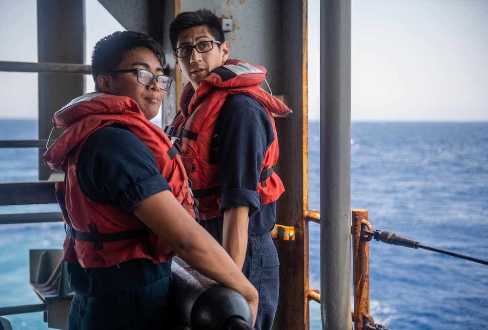 USS Harpers Ferry Streams a Nixie Torpedo Countermeasure System