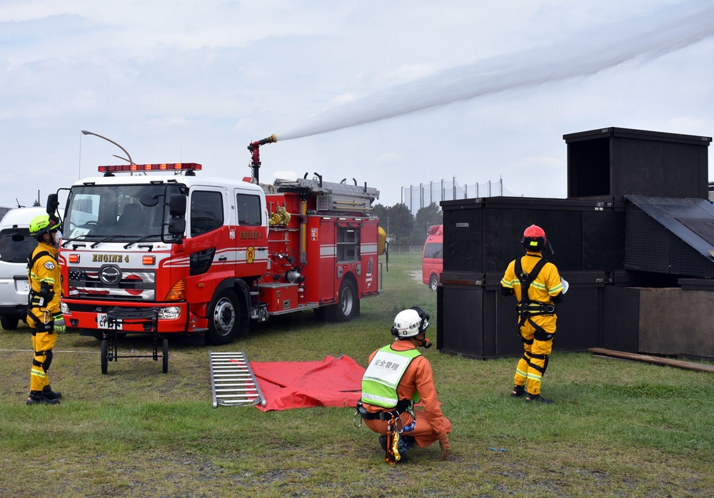 USAG Japan works with Japanese emergency services during disaster drill