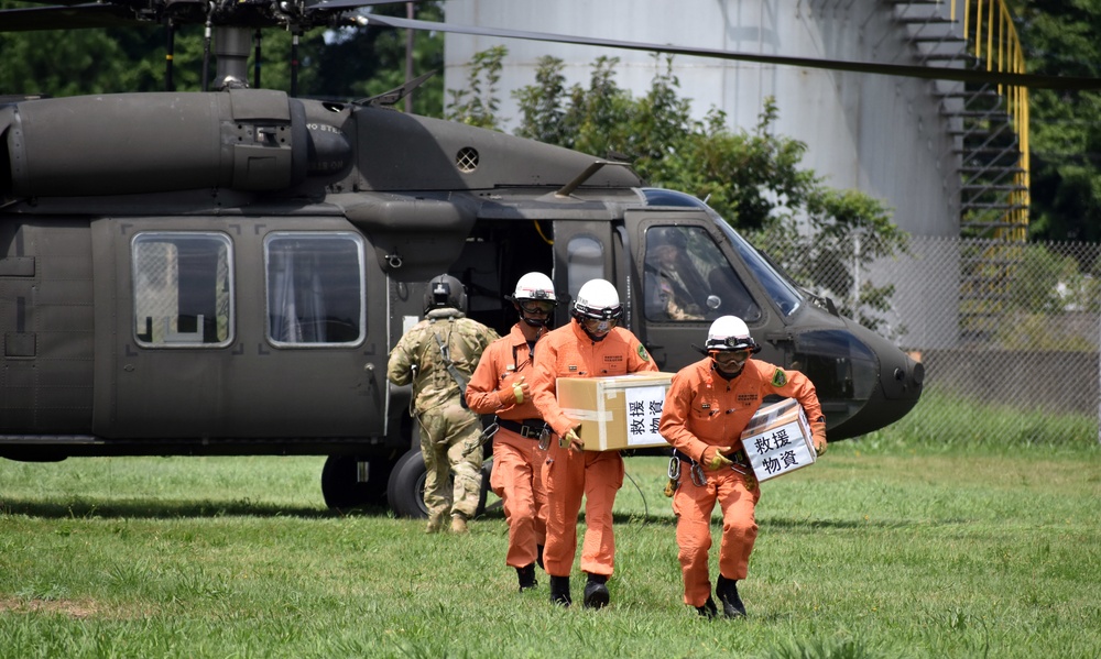 USAG Japan works with Japanese emergency services during disaster drill