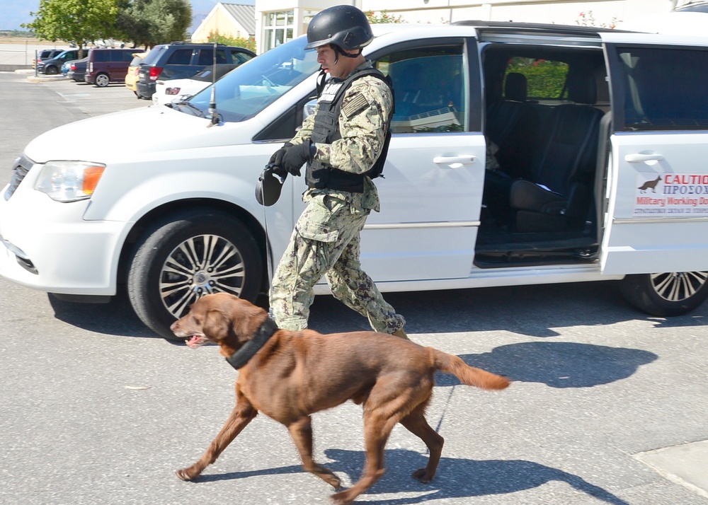 Naval Support Activity Souda Bay, Greece, holds an Anti-Terrorism Training Team drill.