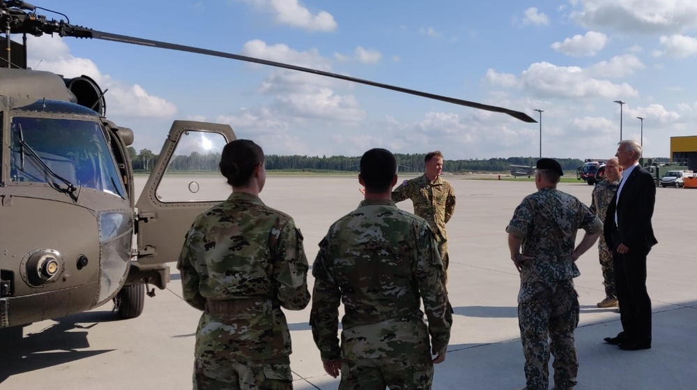 Latvian Prime Minister Visits 1st CAB Soldiers on Lielvarde Air Base