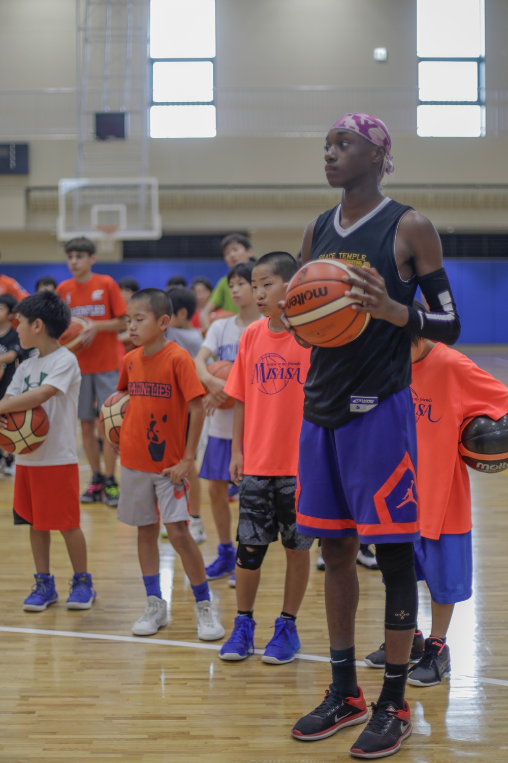 Japanese and American children score a cultural lay-up