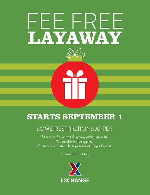 Fee-Free Layaway at the Exchange