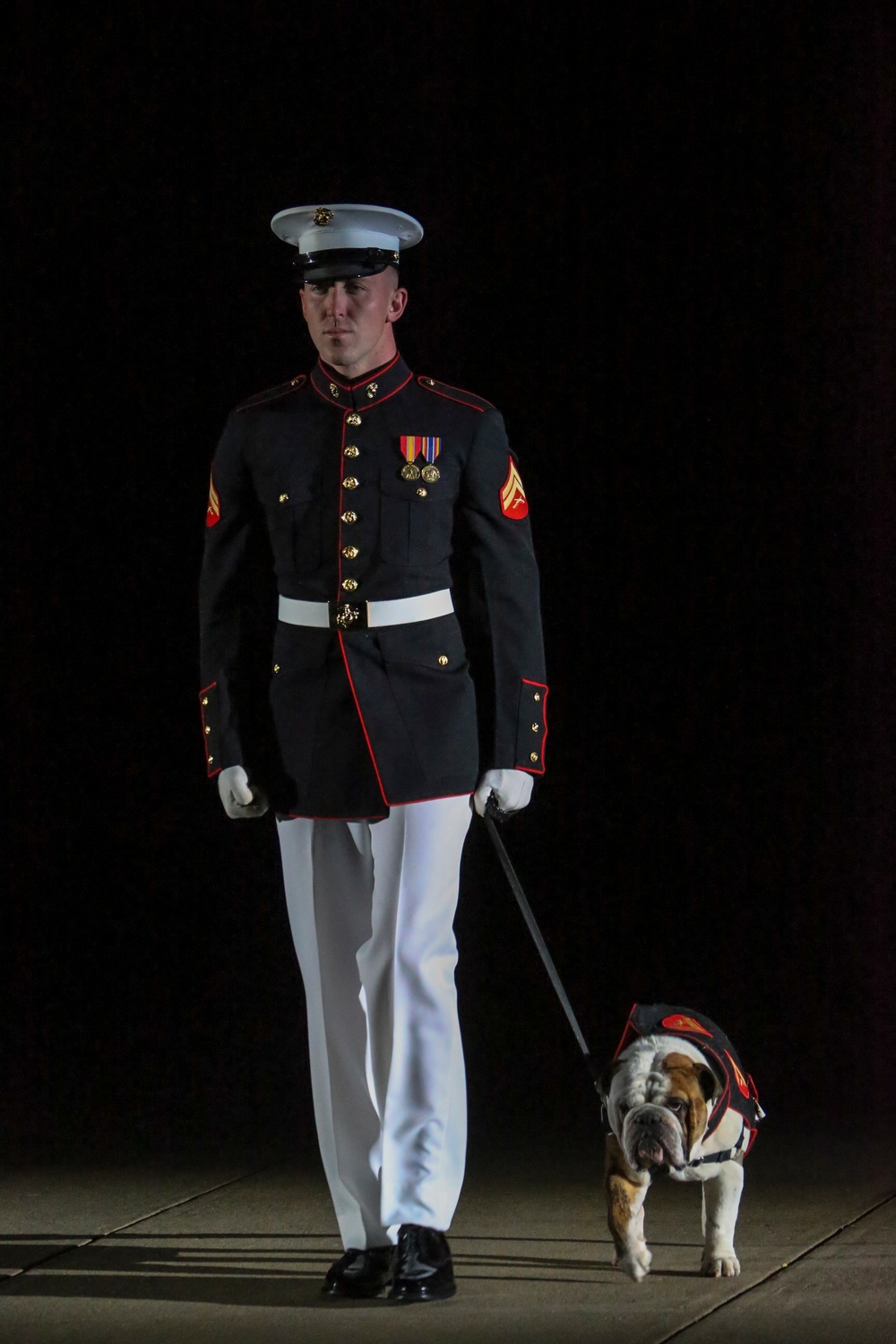 Marines march in Friday Evening Parade