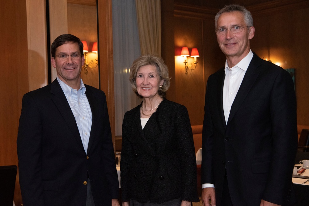 Secretary Esper Meets With NATO Secretary General, U.S. Ambassador to NATO