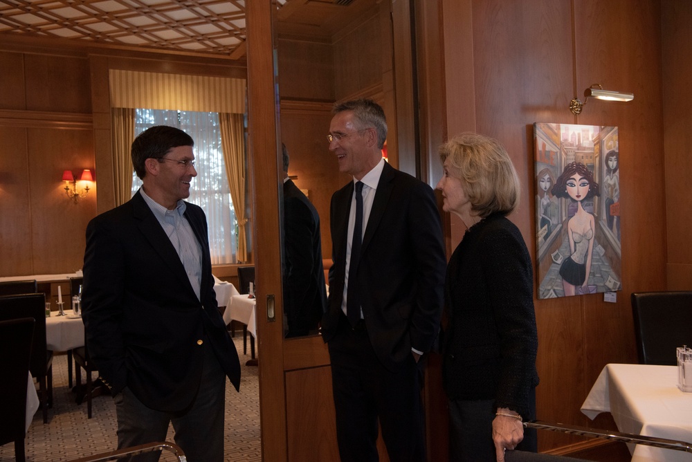 Secretary Esper Meets With NATO Secretary General, U.S. Ambassador to NATO