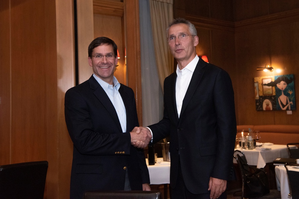 Secretary Esper Meets With NATO Secretary General, U.S. Ambassador to NATO