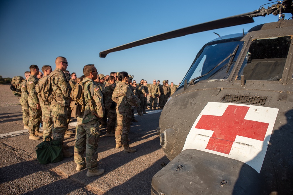 Combat Medics conduct collective training between 30th ABCT and 5th Armored Division