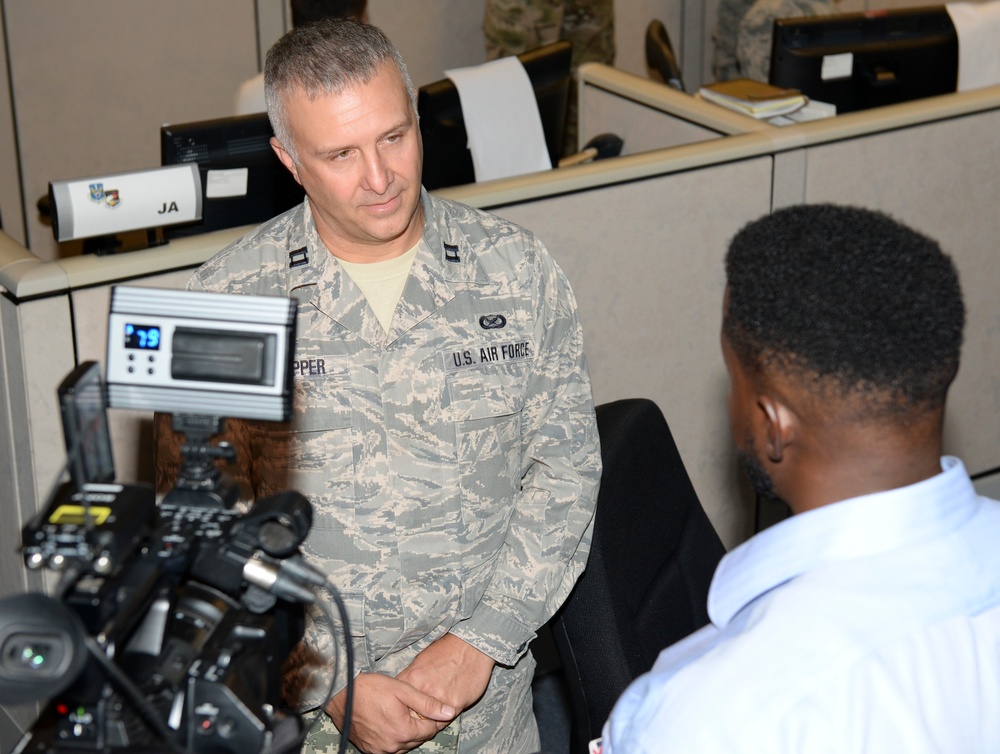 1st AF (AFNORTH) meets with local media