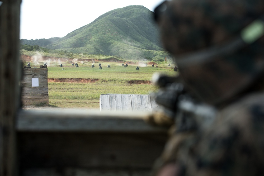 U.S. Marines with 3rd LE Bn. undergo field training during their Marine Corps Combat Readiness Evaluation