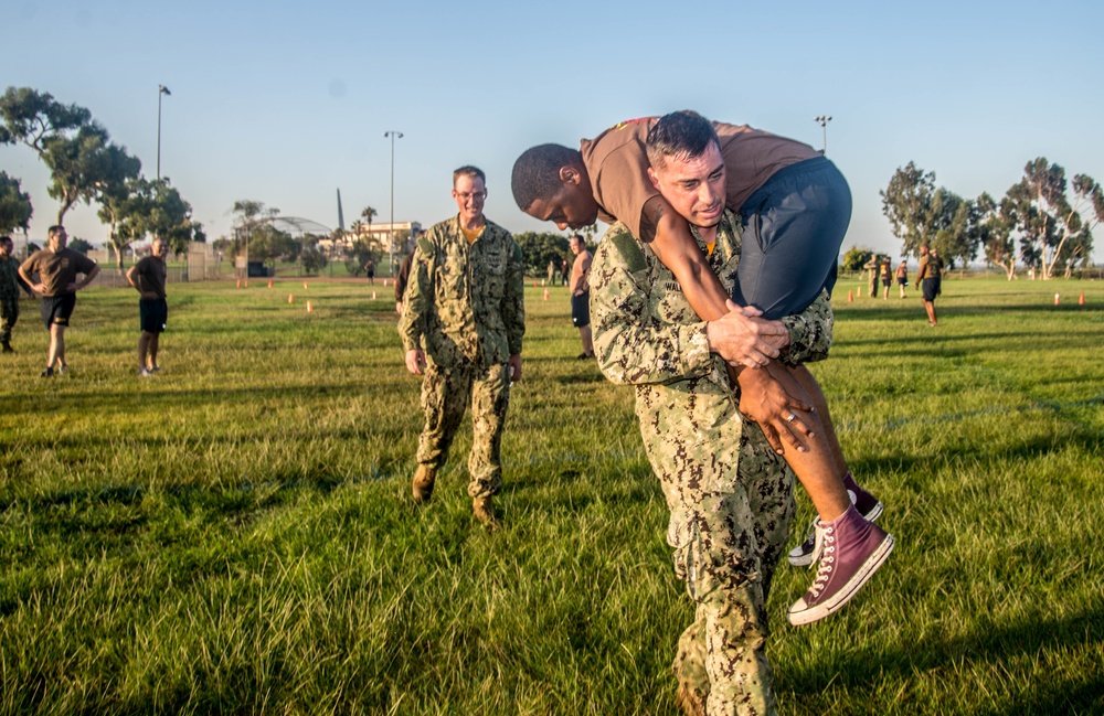 Coastal Riverine Force Conducts Combat Fitness Test During CPO Initiation