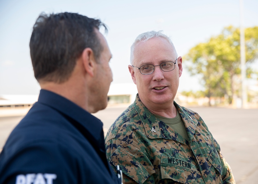 MRF-D Marines participate in a static display during Exercise Crocodile Response