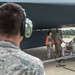 Fuels Airmen from Whiteman AFB conduct hot-pit refueling on a B-2 Spirit Stealth Bomber at RAF Fairford