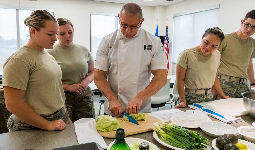 Celebrity chef shares passion for health and food with Dover Airmen