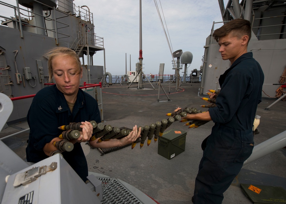 Gun Shoot Aboard USS Harpers Ferry