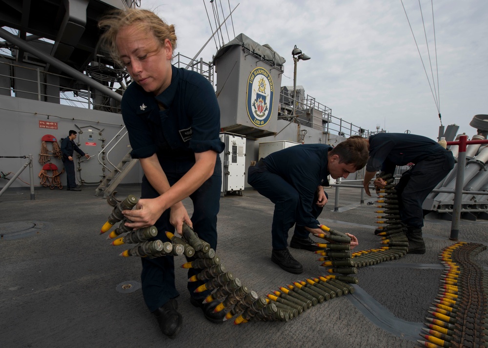 Gun Shoot Aboard USS Harpers Ferry