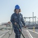 GHWB Sailor Cleans Flight Deck