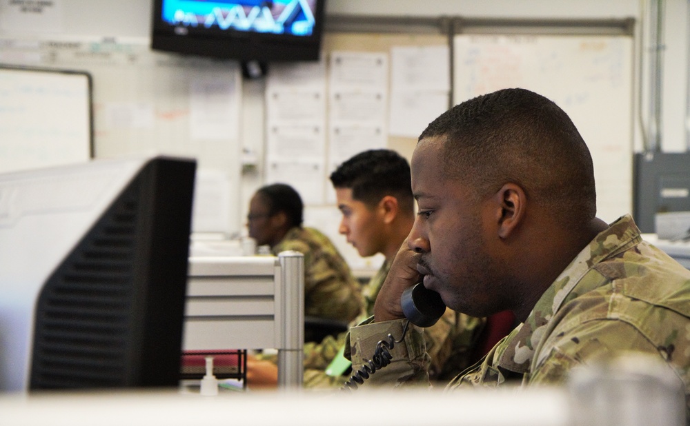 Florida Guard Soldiers Coordinate Logistics Support During Hurricane Dorian Operations