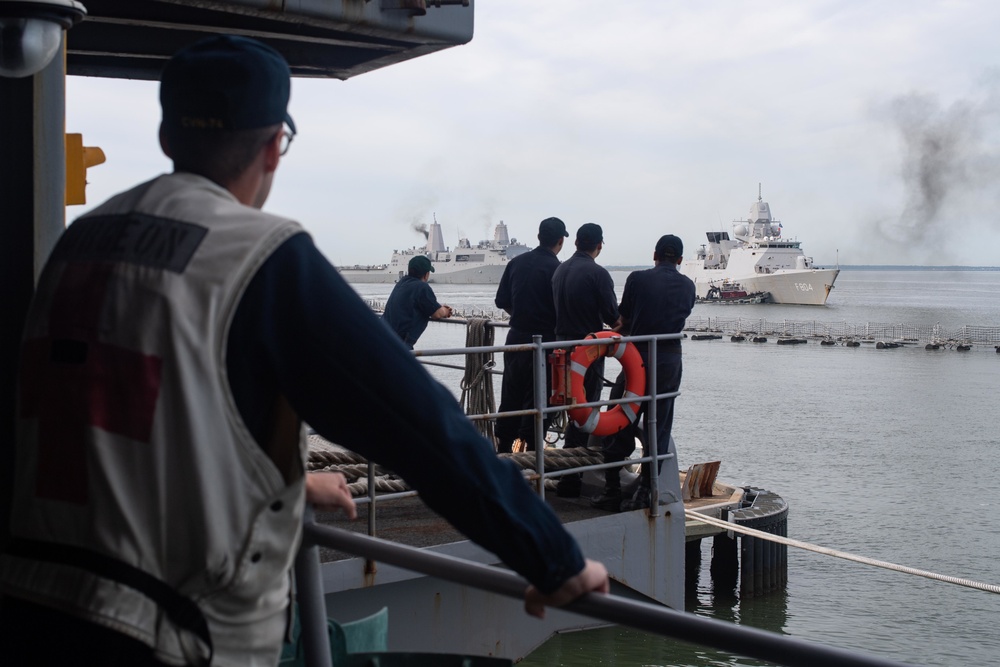 U.S. Sailors prepare to get underway