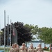 190905-N-TE695-0014 NEWPORT, R.I. (Sept. 5, 2019) – Echo company from Officer Candidate School (OCS) class 17-19 here at Officer Training Command, Newport, Rhode Island, (OTCN) marches to class after a short lunch break on Sept. 5, 2019.