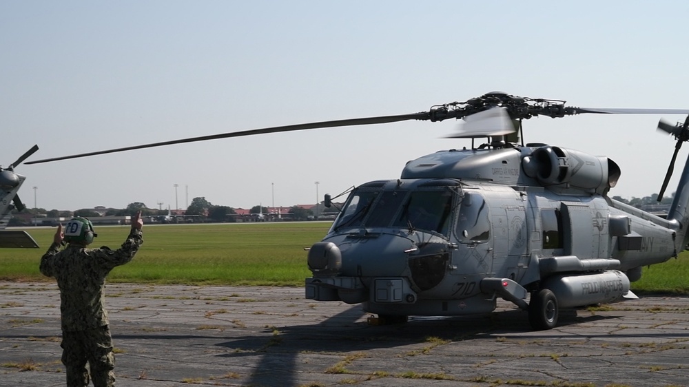 Navy MH-60R Helicopters from Naval Air Station Jacksonville and Naval Station Mayport Return Home.