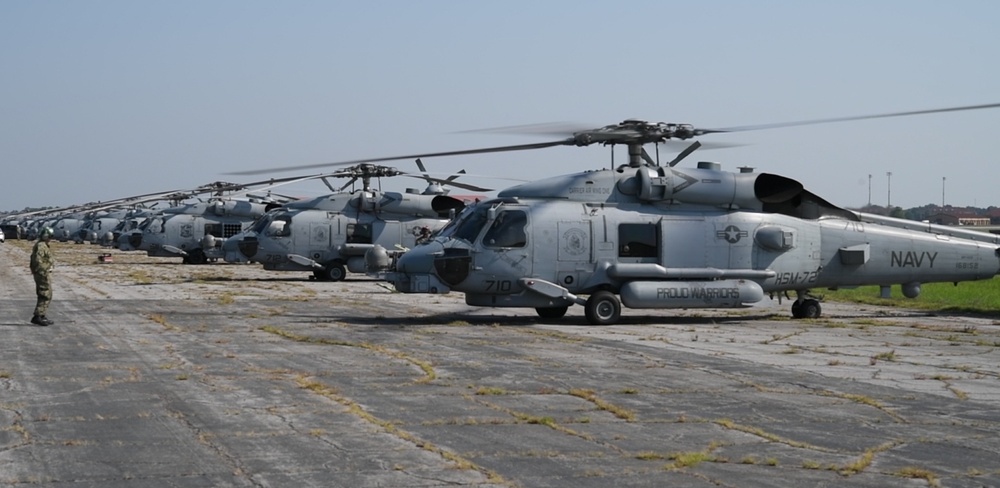 Navy MH-60R Helicopters from Naval Air Station Jacksonville and Naval Station Mayport Return Home.