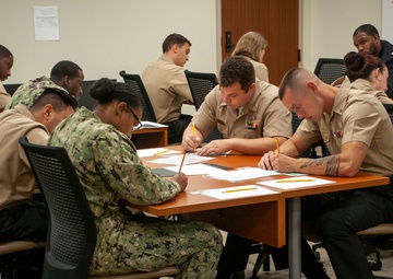 NRD Philadelphia Sailors participate in the E-6 Advancement Exam