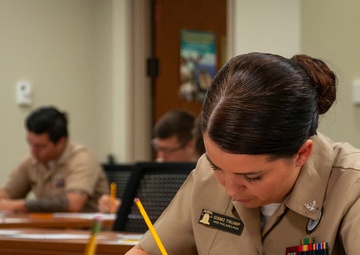 NRD Philadelphia Sailors participate in the E-6 Advancement Exam