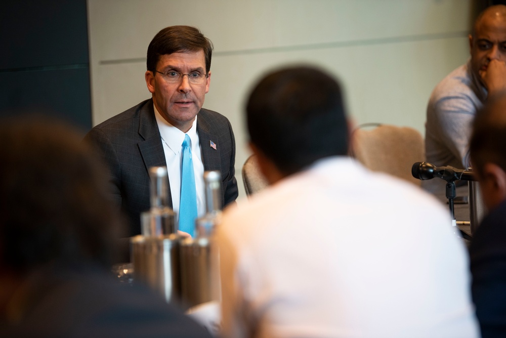 Secretary Esper Meets with Reporters in London