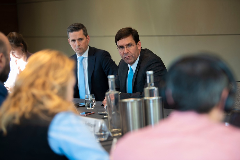 Secretary Esper Meets with Reporters in London