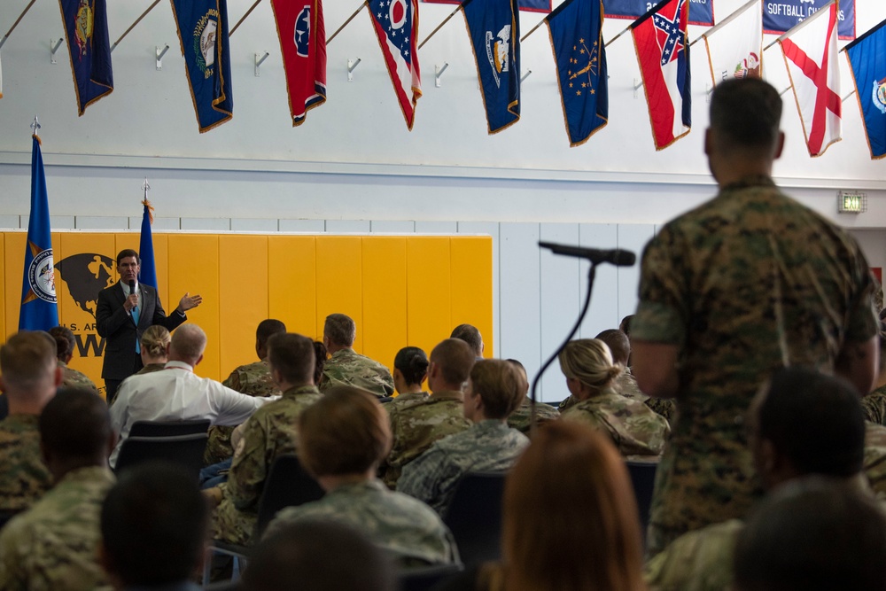 Secretary Esper Holds Town Hall in Stuttgart
